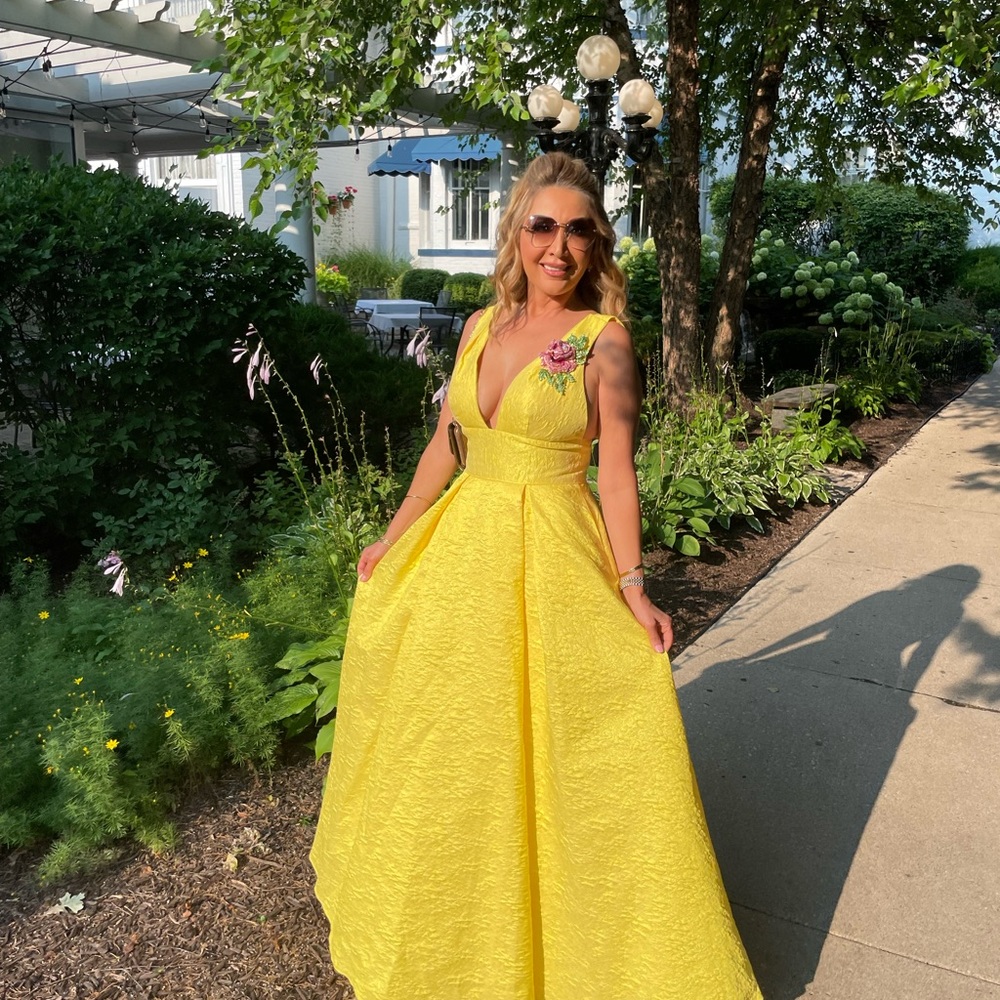 Yellow Mac dugall ball gown